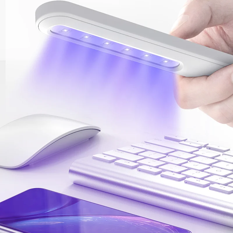 
Chargeable UV Light Sterilizer Wand, Portable UVC Light Disinfector Lamp for Home Hotel Kills 99% of Germs Viruses & Bacteria 