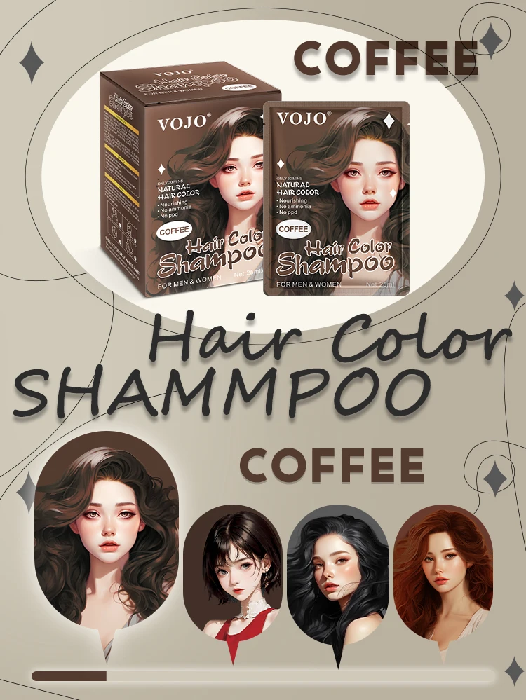 VOJO oem Best Coloring Coffees Semi-Permanent Hair Dye Manufacturer Hair Dye Shampoo tinte para el cabello
