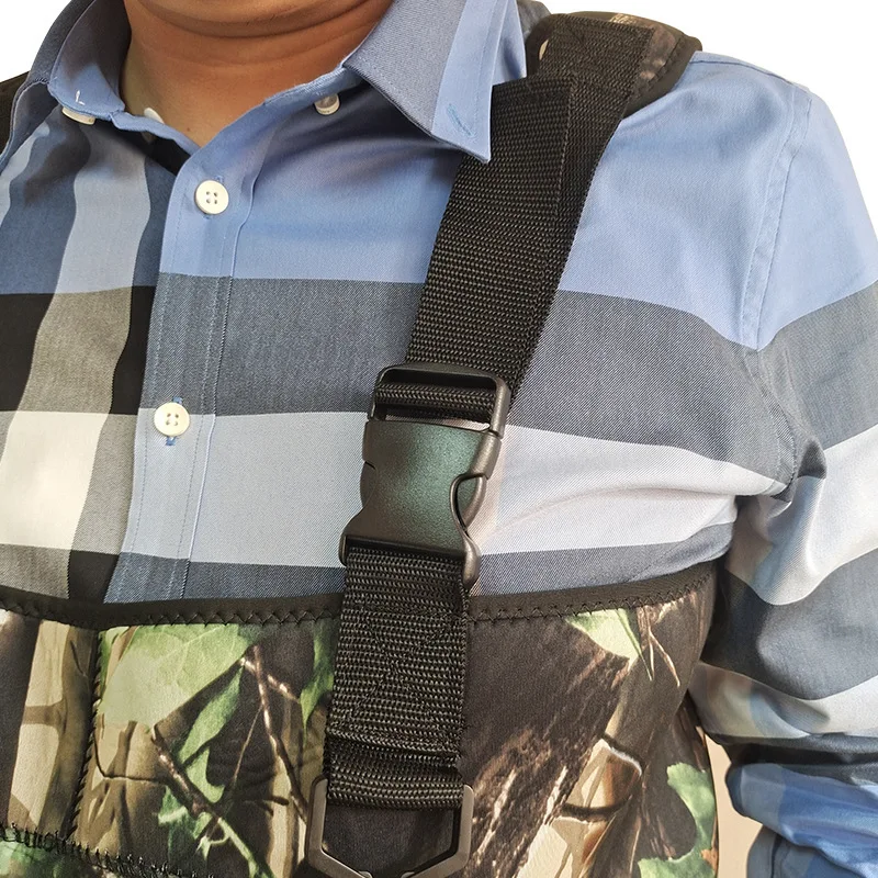 high quality outdoor hunting neoprene breathable fishing chest wader pants with boots