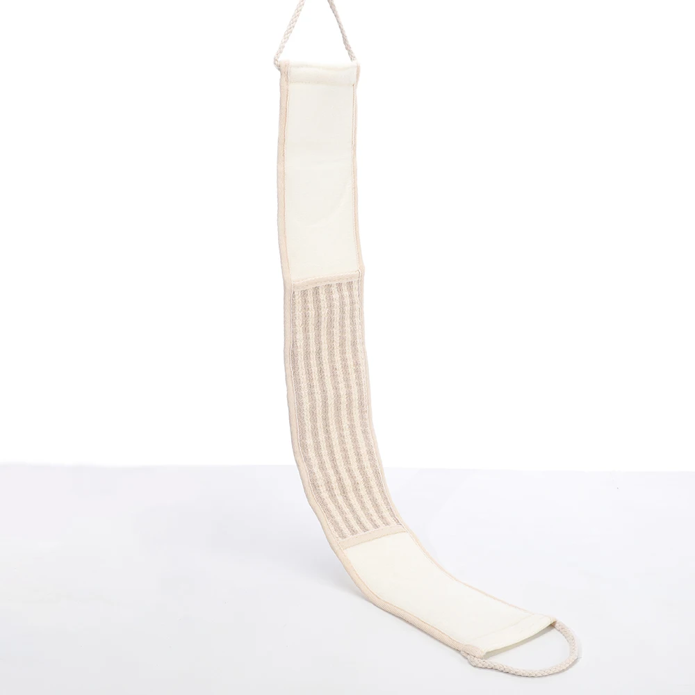 Cotton Hemp Body Wash Bath Back Scrub Long Shower Belt Soft Bath Towel Sponge Strap