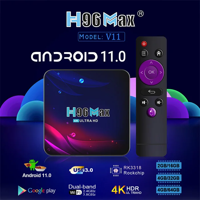 GYS Stock Available Good Price  H96 Max 4K MXQ TV Box Smart TV Box