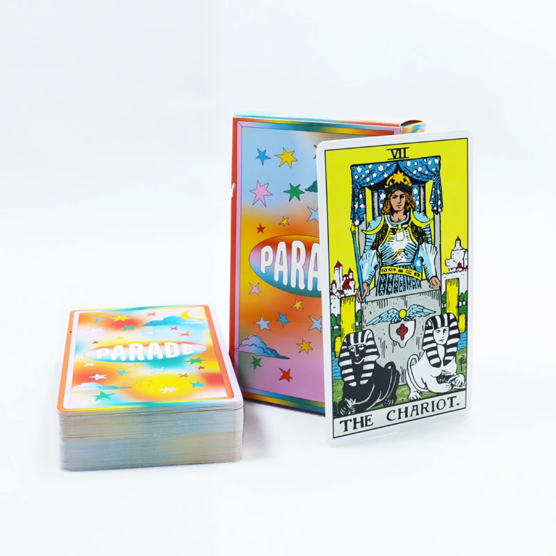 Personalized Manufacturer Paper Tarot Card Custom Printed Holographic Colorful Tarot Cards Deck With Guidebook