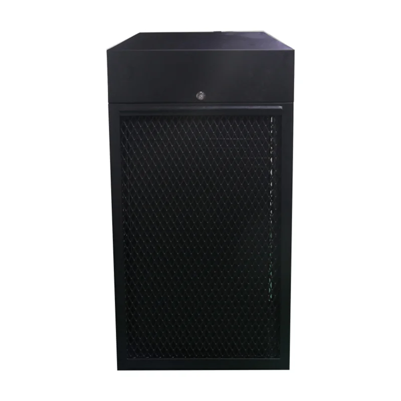 outdoor big steel wire garbage container trash can outside park street rectangular metal waste bin commercial recycling dustbin