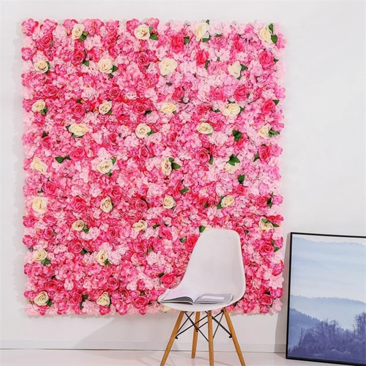V1005 Wholesale Customized Rose Backdrop Ceiling Panel Indoor Artificial Wedding Flower Wall for Event Decoration