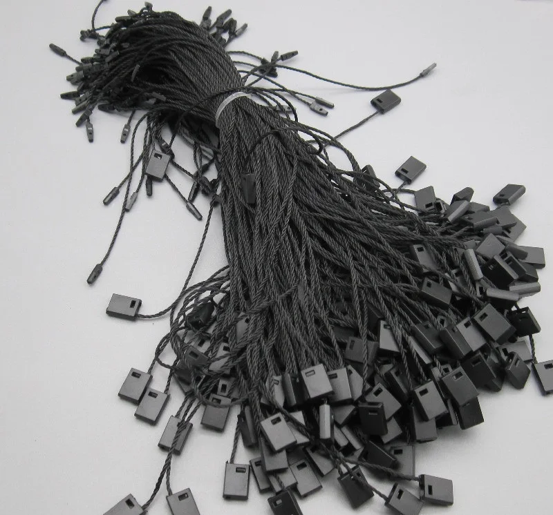 Custom Logo Plastic Clothing Hang Tag String for Garment Tags