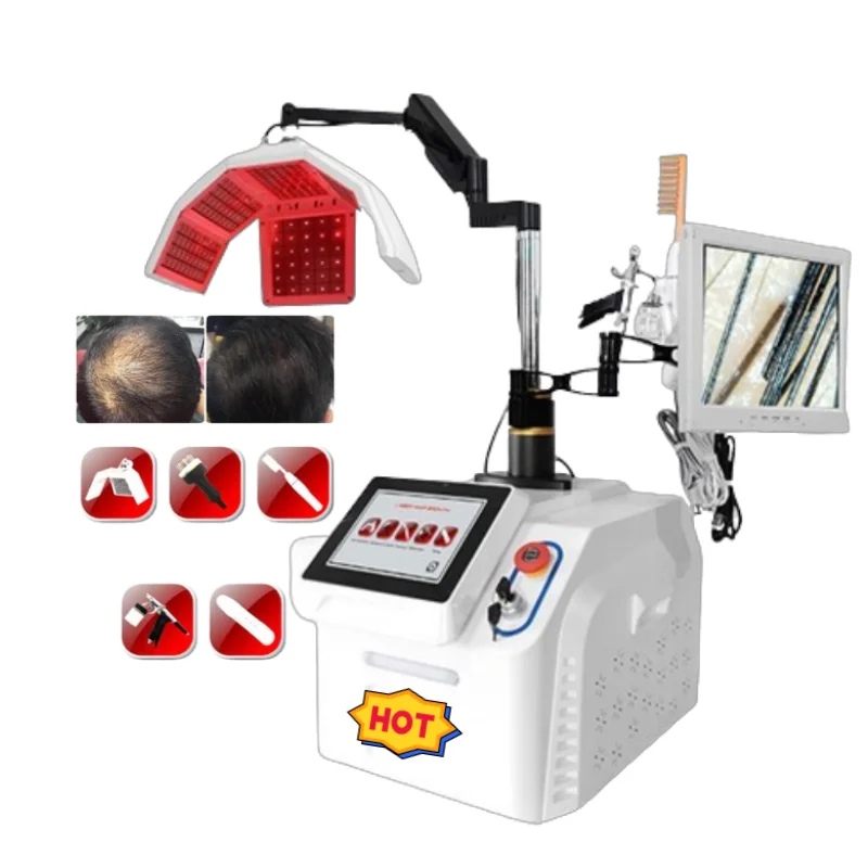 Diode Laser 650 nm Low Level Laser Therapy LLLT Hair Regrowth Hair Loss Treatment treatment machine led hair growth for scalp sp