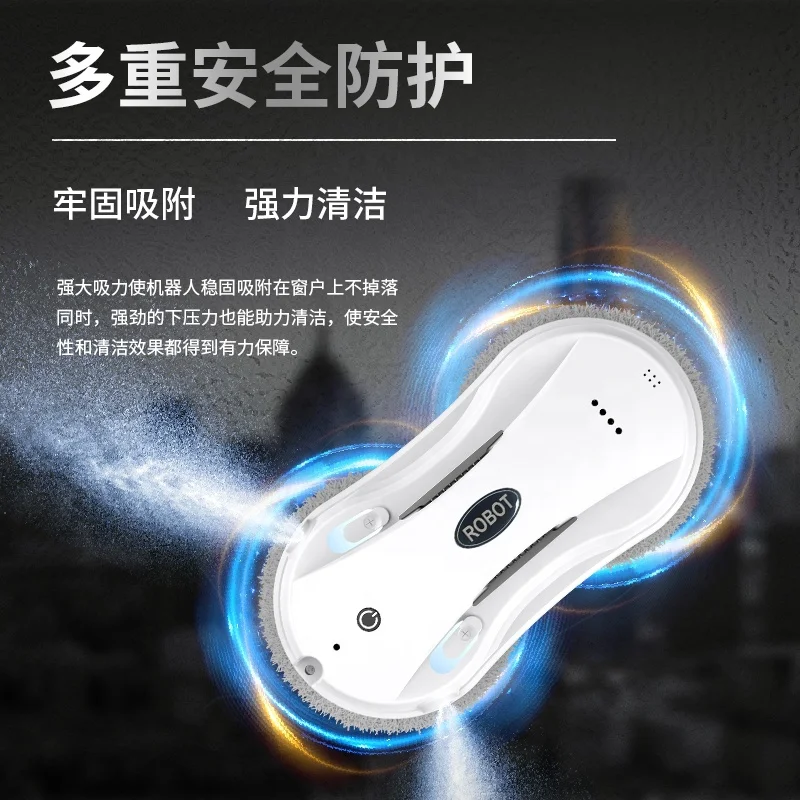 Cop Rose X7 Window Cleaner Drone, Robot Cleaner Vacuum for Windows, Robot Window Cleaner with Dual Water Spray