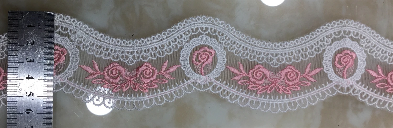 Manufacturers Supply Bridal Lace polyester chemical lace trim Roll Lace Trim For lingerie or ladies dress