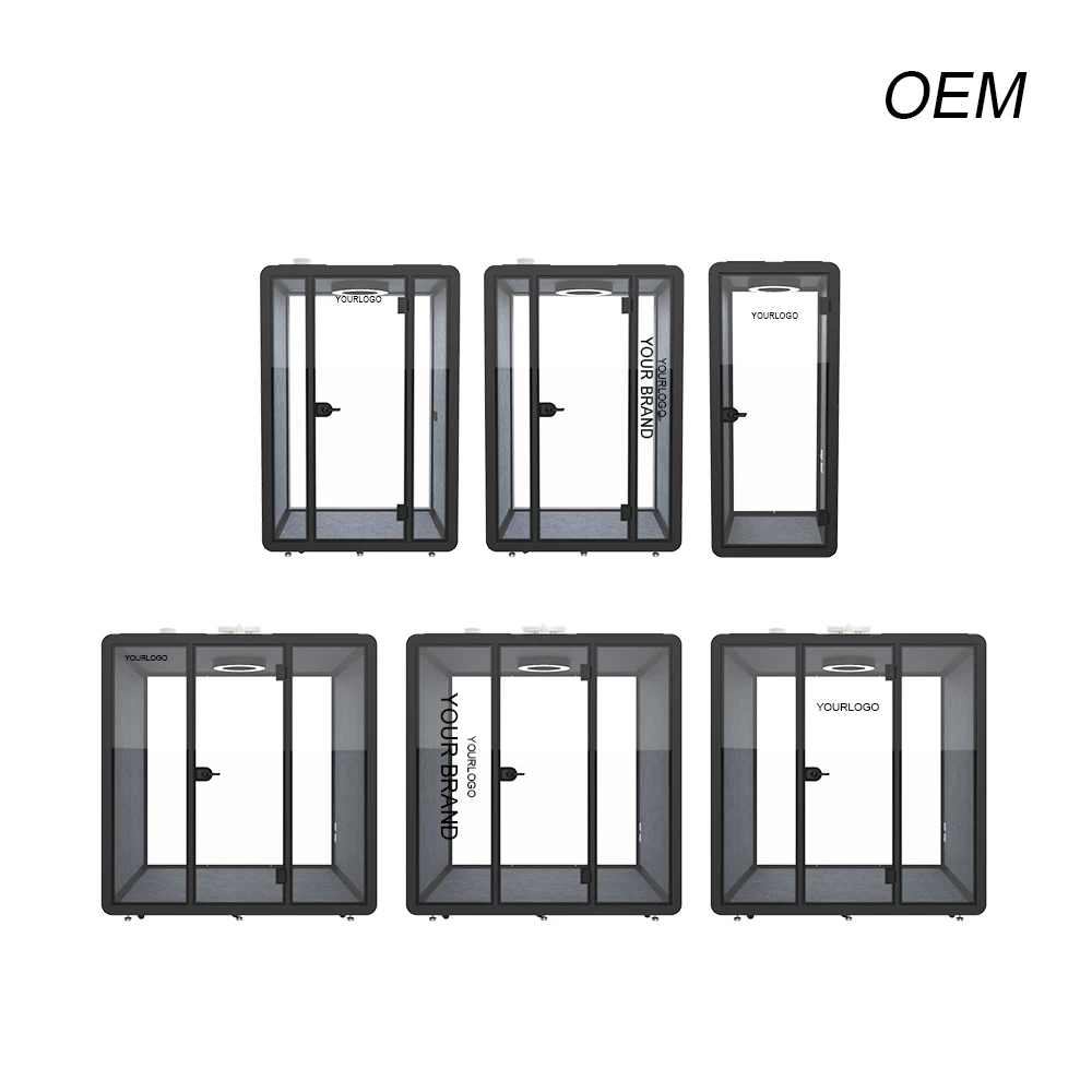 indoor quiet 35db home office pod seating meeting pod soundproof booth telephone box phone booths for sale with air filter