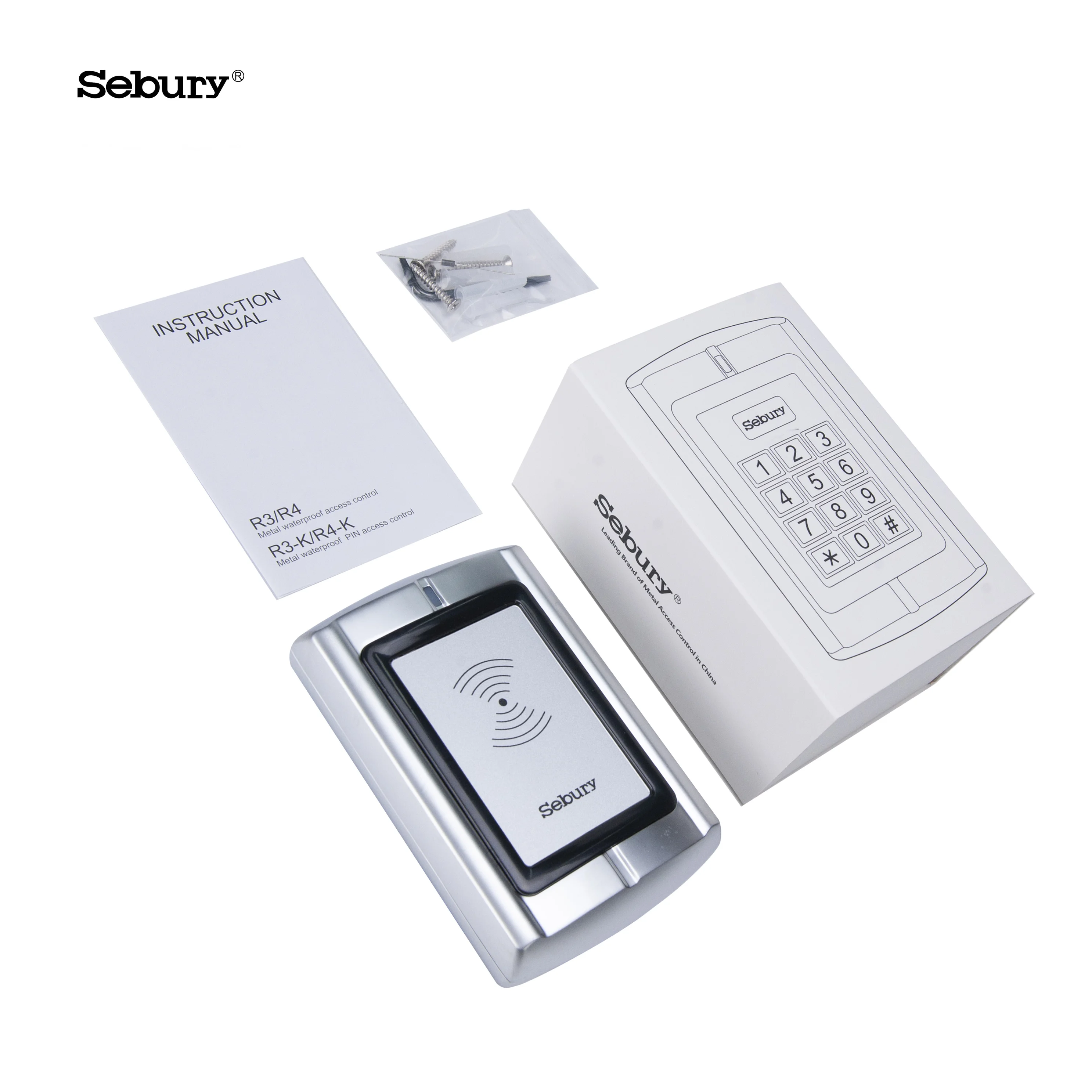 Sebury 125KHz  R3 Metal Case IP68 Wiegand RF Proximity Card Reader For Access Control