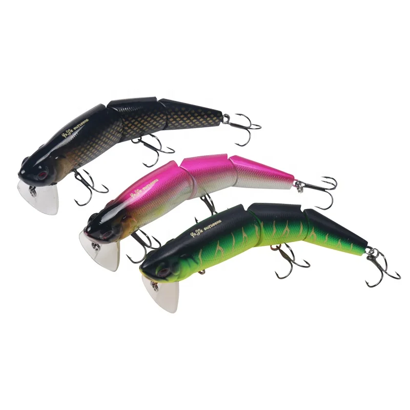 1 шт. приманка 3 секции Топ воды крюк Crankbait 11 5 см 20 5g Crazy воблеры шарнирные Minnow приманки для ловли