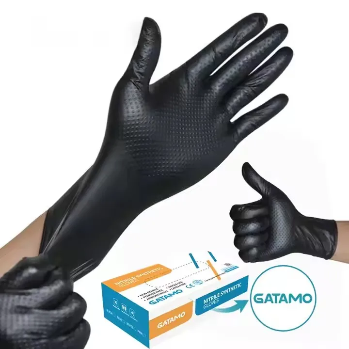 BG29 Алмазная ручка, 8 мил, бытовые 1000, ПВХ, нитриловые перчатки, без нитрила, из смеси нитрила, черные одноразовые нитриловые перчатки