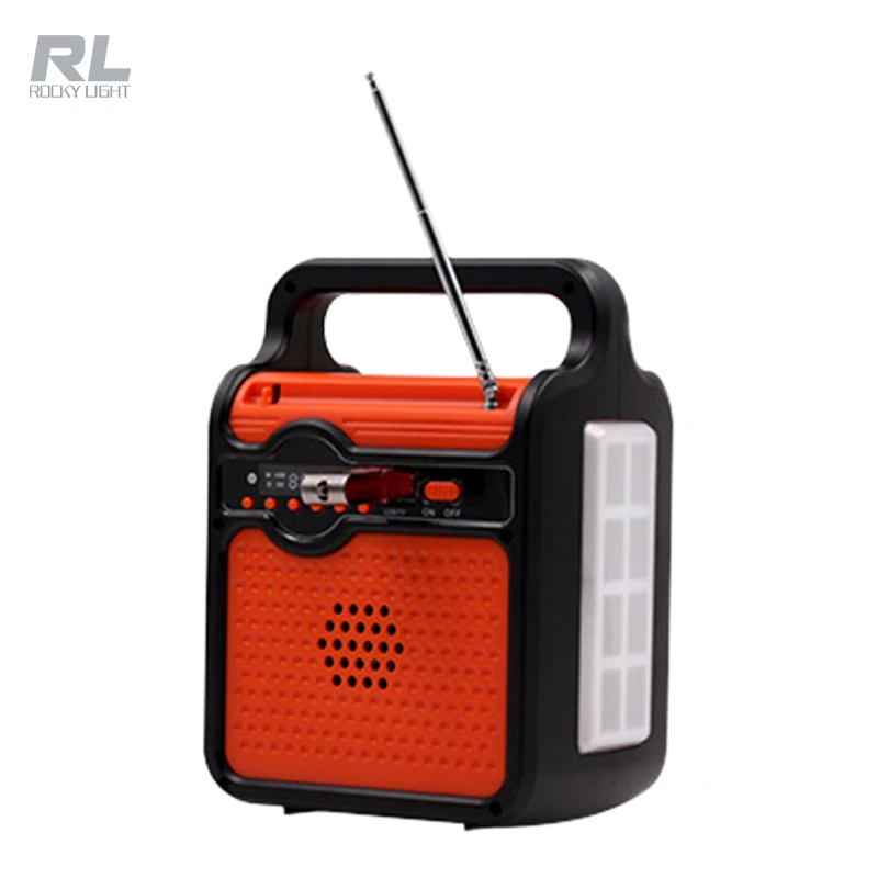 Solar portable emergency radio lamp