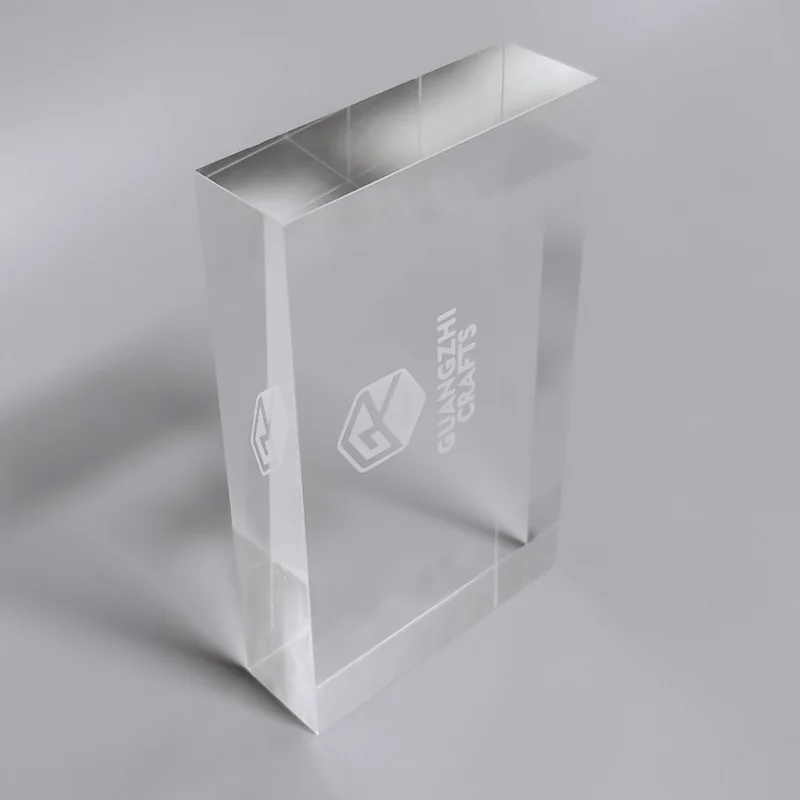 Transparent Acrylic Branding Display Block Personalized Clear Acrylic LOGO Block