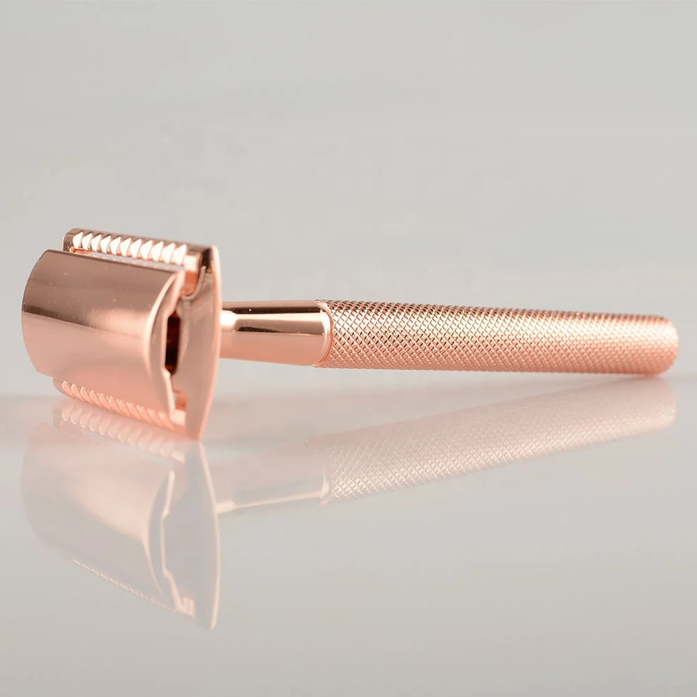 
High Quality Matte Rose Gold Double Edge Mens Shaving Safety Razor 