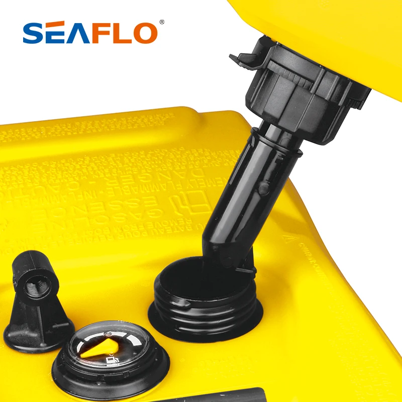 SEAFLO 10 Litre portable gasoline cans oil tank plastic diesel drum with Grease nozzle