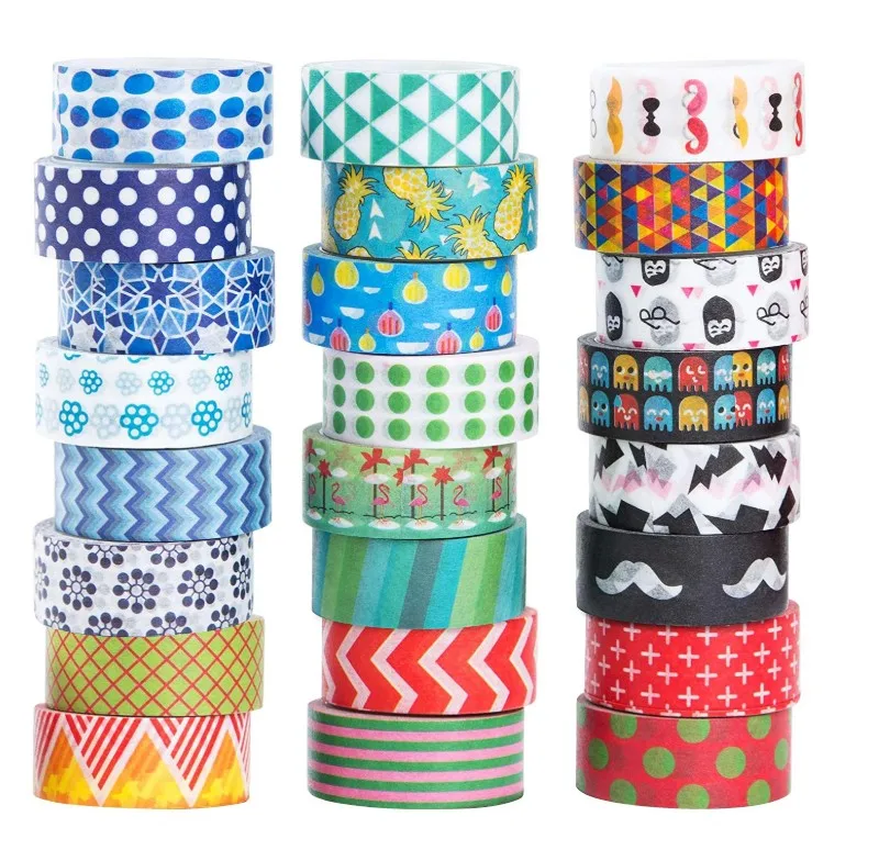 Christmas Washi Tape 15mm Wide Washi Tape Japanese For Scrapbook Bullet Journal Planner Flower Tape for DIY Crafts Arts
