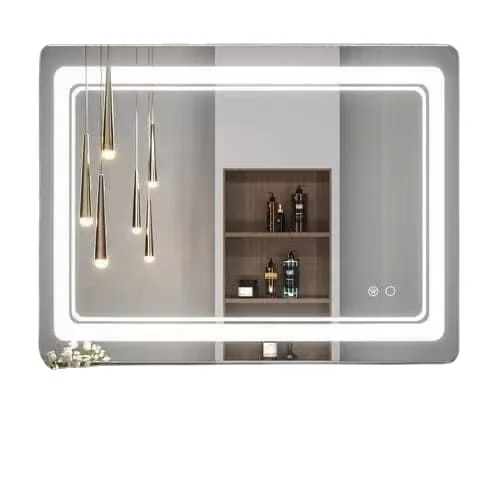 JITAI Modern Bathroom Wall Mounted Smart Led Mirror With Time Display