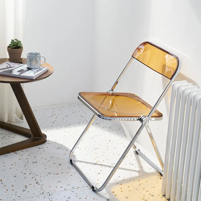 
Factory sale transparent plastic folding dining chair colorful party banquet chair 