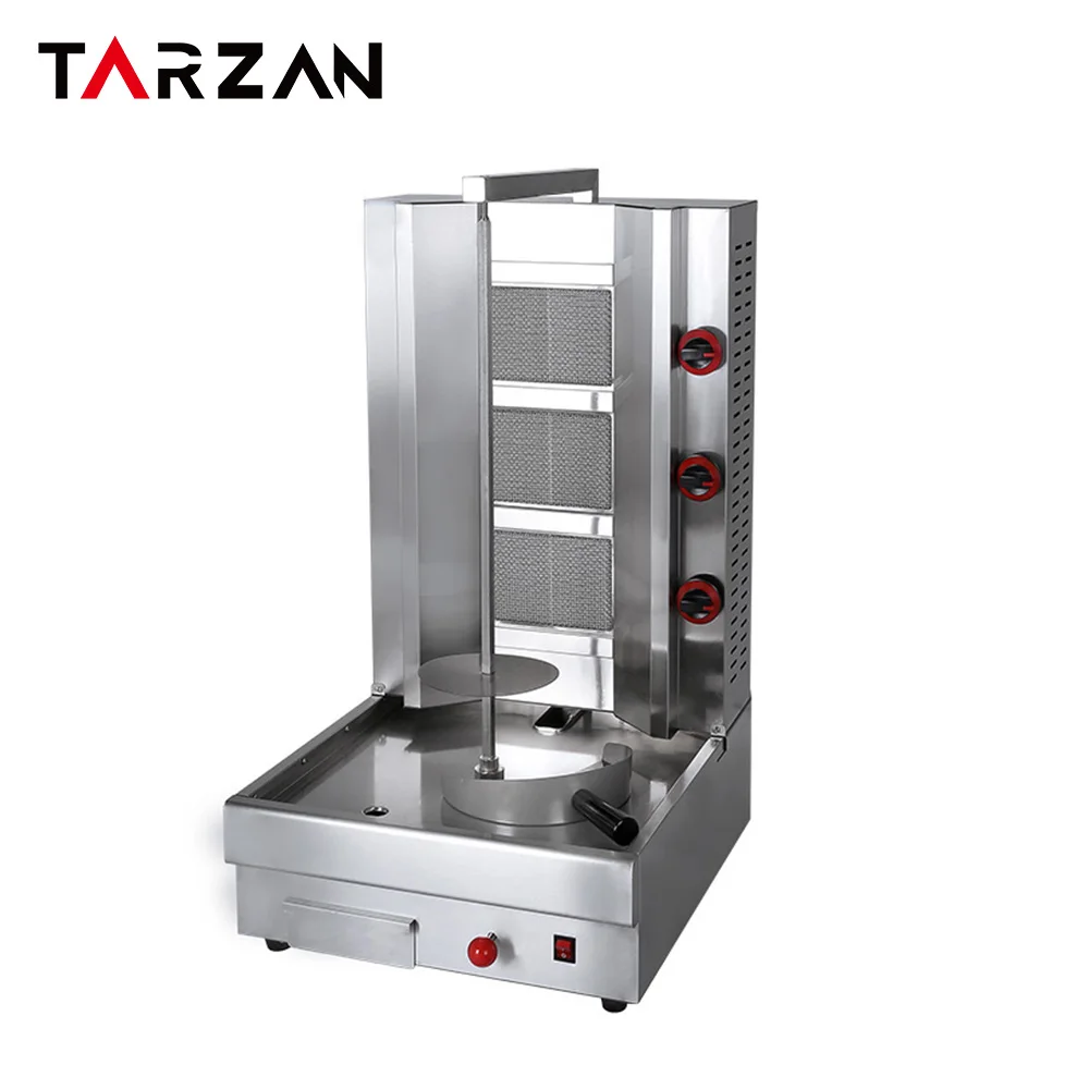Portable Shawarma Machine Gas Burner Doner Kebab Making Machine