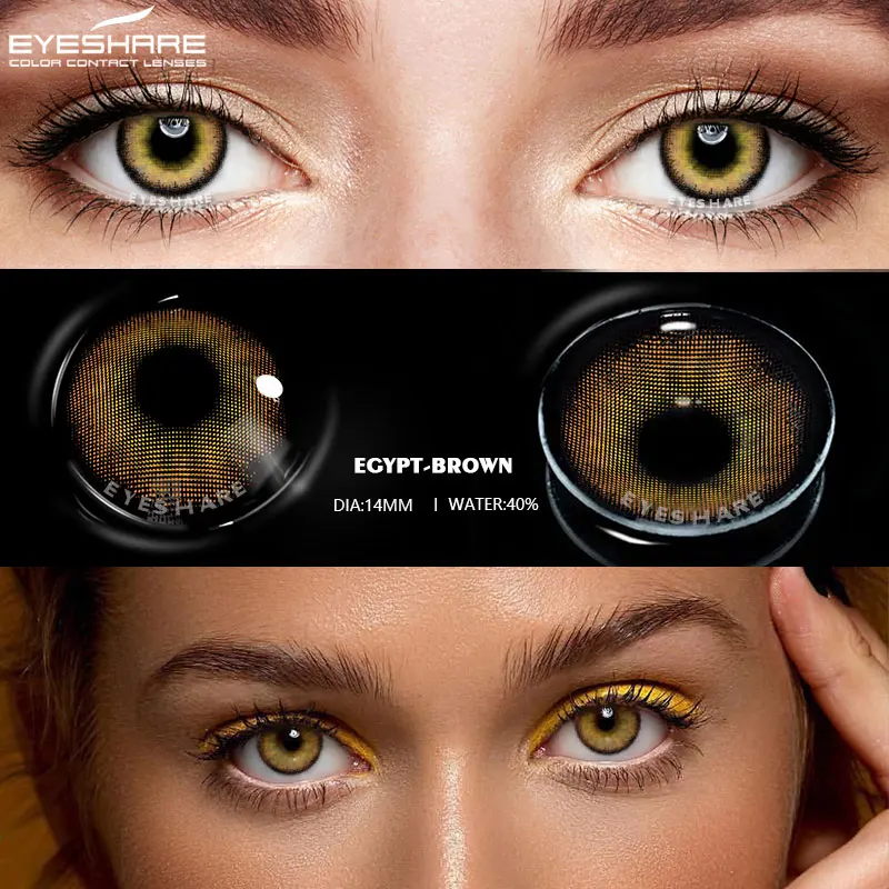Eyeshare Hot Sale Color Yearly Wholesale Colored Contact Lens Soft Color Eye Contact Lenses
