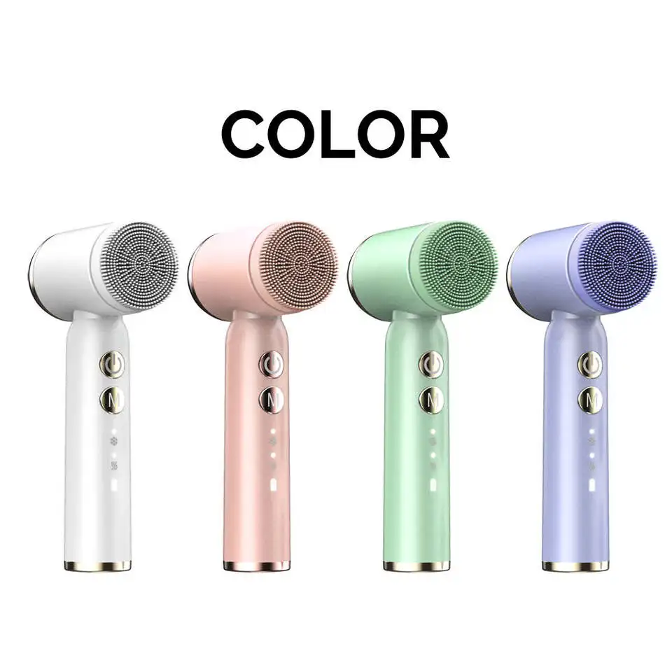 Factory Price Electric Facial Cleansing Brush Silicone Rotating Face Brush Deep Cleaning Skin Peeling Cleanser