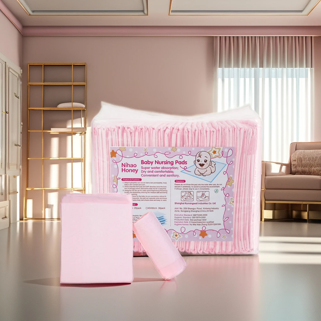 20-Pack Disposable Breathable Adult Diapers 45x60cm Leak Guard Nappy Changing Underpad Japan Made Fluff Pulp Printed Babies