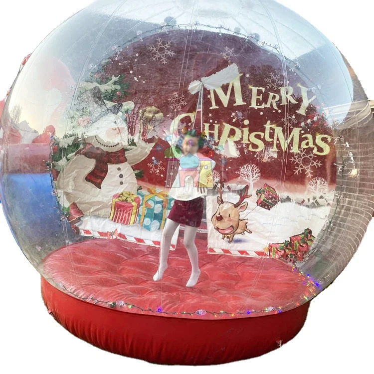 Airblown party jumping portable bubble photo booth outdoor giant inflatable christmas snow globe