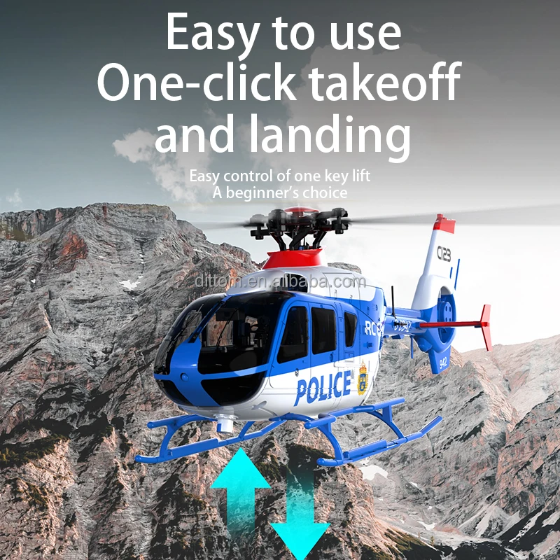 Alloy Brushless 3D 6CH Sngle-rotor RC Fight Helicopter 2.4G Altitude Hold Optical Fow Lcalization Helicopter with 6-Axis Gyro