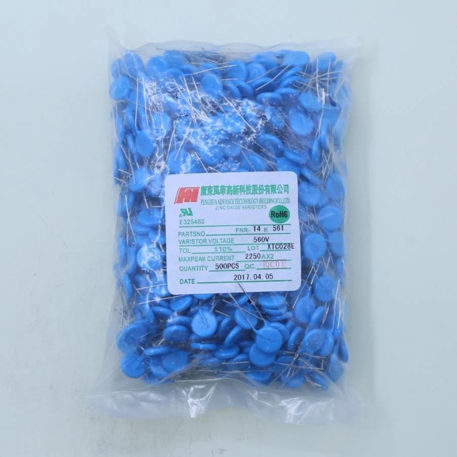 Hot Selling Varistor ZOV FNR GVR 14K561 14D561K 560Vdc 14mm 10%