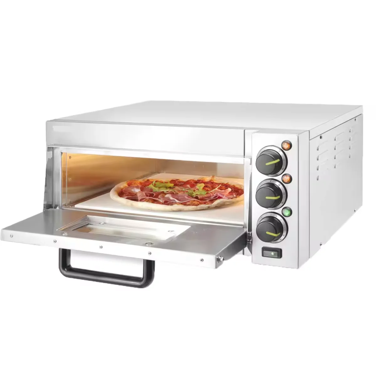 Double layers Stainless steel electric Pizza ovens pizza maker with temperature control commercial kitchen restaurant equipment