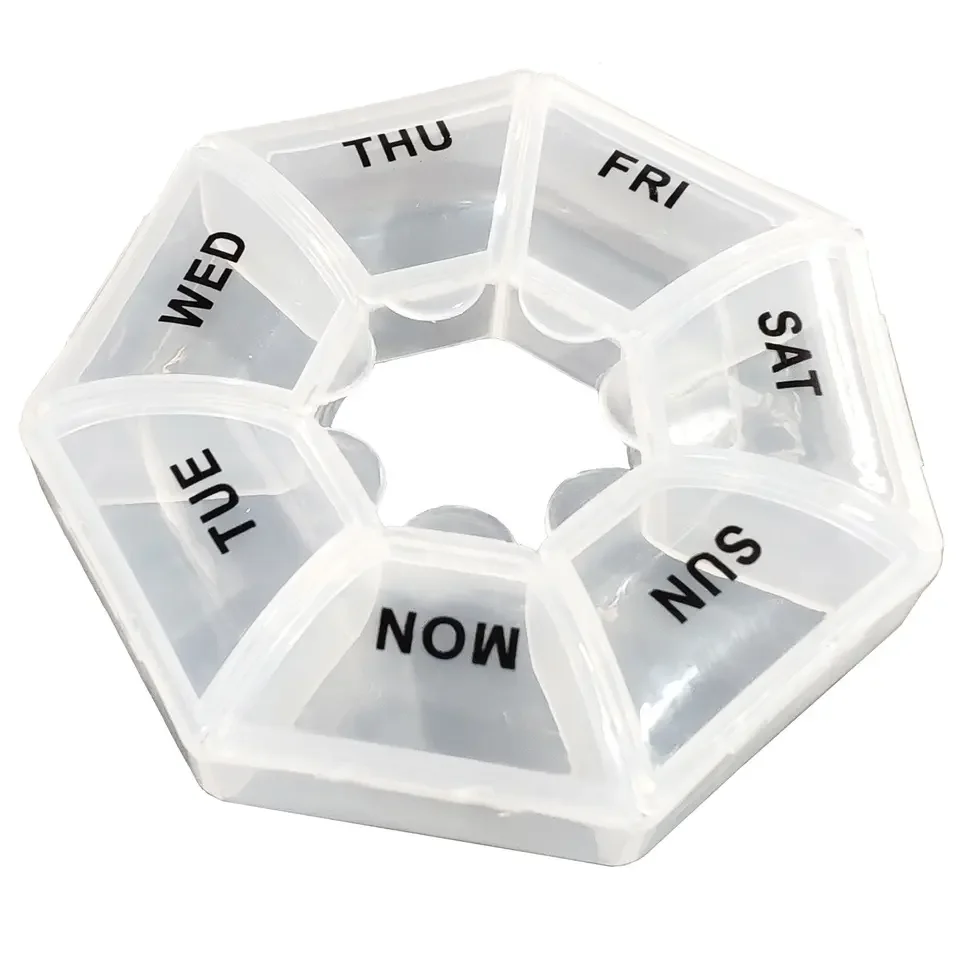 Monthly Pill Box Am/Pm Pill Organizer Box For 7 Days 28 Compartments Pill Packaging Box Travel Portable Organizer