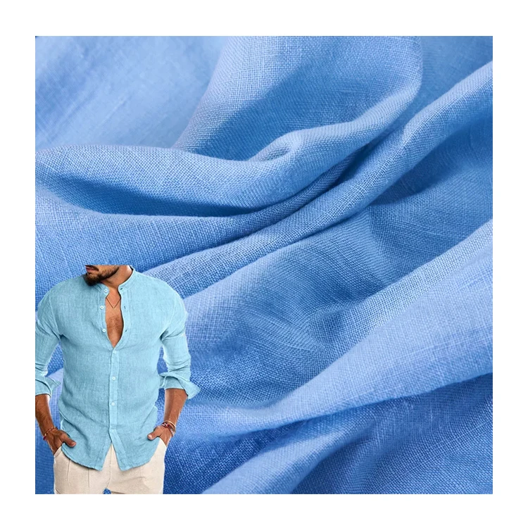 Горячая Распродажа, Новое поступление, оптовая продажа, индивидуальный дизайн, 100% чистый лен, промытый, г/м2, натуральная ткань для рубашек
