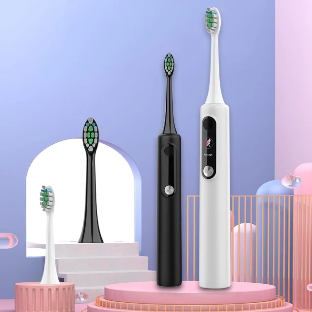 China Manufacturing Oem Luxury sonic Black Vibrating Multi-Function Touch Screen Detachable Travel Electric Toothbrush