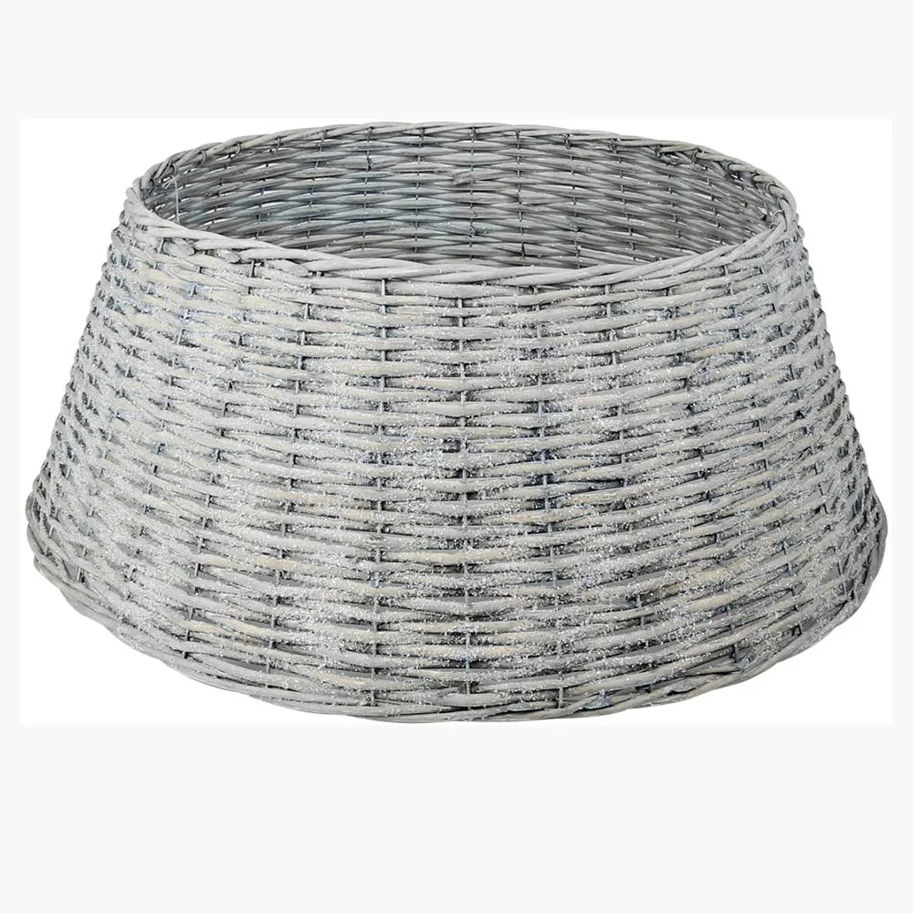 Christmas Tree Woven Wicker Basket Ring Skirt Stand Cover