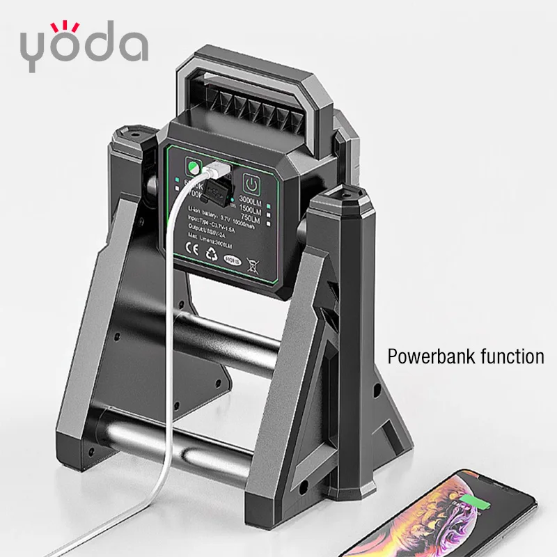 type c portable handhold 360 degree adjustable height telescopic led cob work light