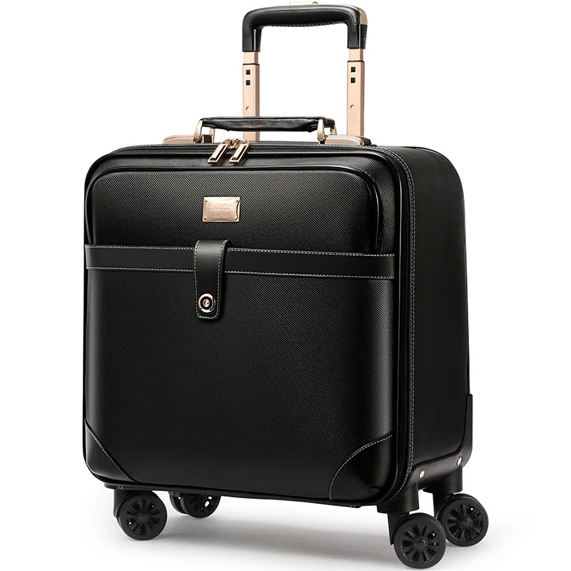 Scratch-Resistant  Carry-Ons Leather Suitcase Travel Trunk  Leather Suitcase Wholesale
