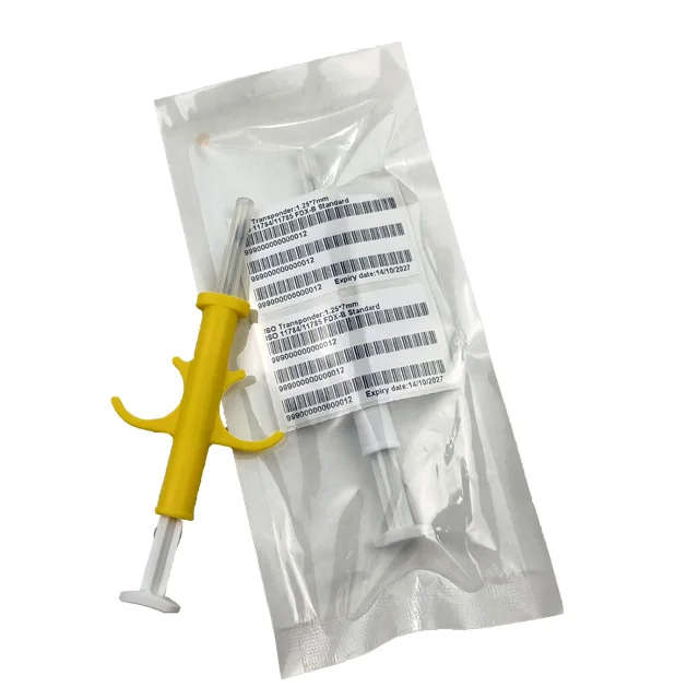 ICAR Certified FDX-B RFID Animal ID Glass Tag Waterproof PVC Microchip Dog Cat Syringe Transponder Tag 134.2KHz