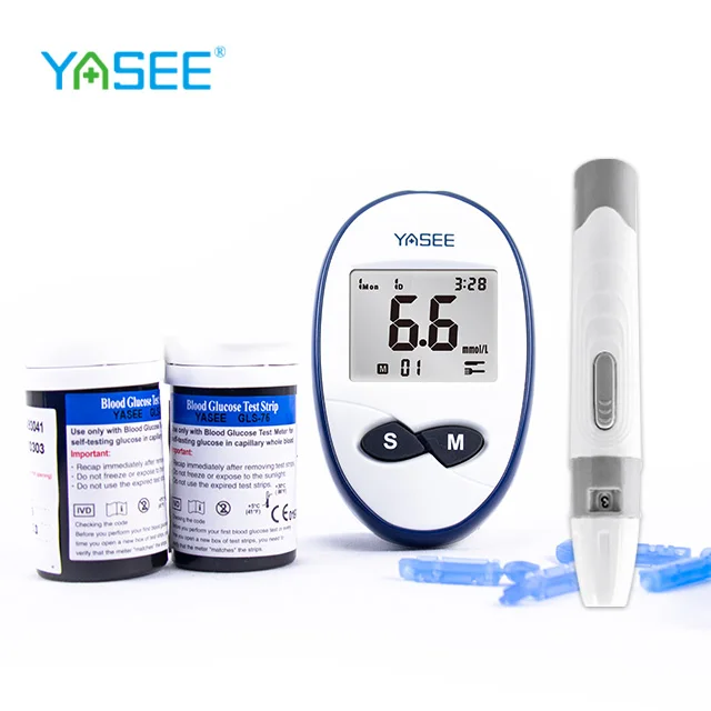 Portable Digital Glucometer with Safety Sterile Self-Test Smart Blood Glucose Meter Continuous Blood Sugar Monitor for Home Use