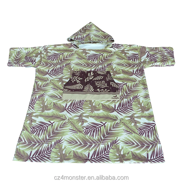 sand free adult summer swimming Eco-friendly microfiber hoodie beach surf poncho towels cloak microfibre changing robe