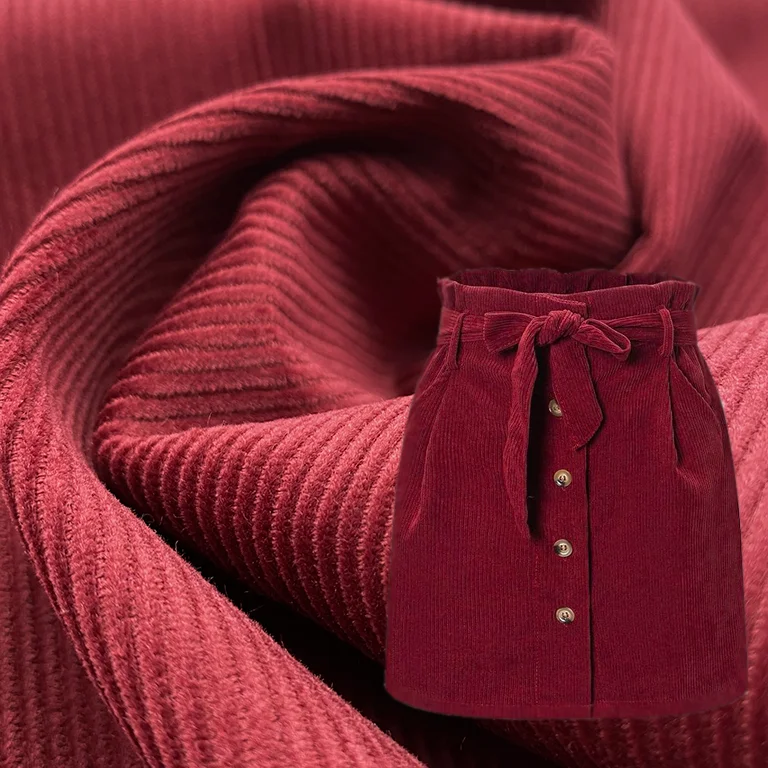 Corduroy Fabric knit corduroy fabric 100%cotton 14W solid knitted corduroy fabric for garment