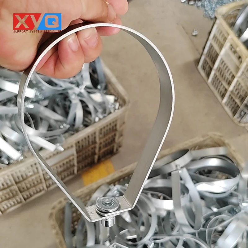 Sprinkler Swivel Ring Hanger Abrazadera para colgar rociadores Adjustable Steel Band Hangers