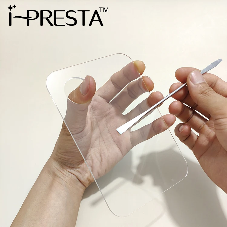 Cosmetic Mixing Palette and Spatula Transparent Clear Acrylic Makeup Palette