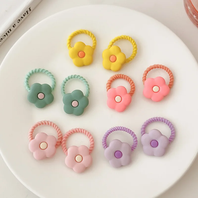 10pcs/set Children Cute Candy Color Small Mini Thumb Hair Ties Kids Rubber Bands Girls Hair Accessories