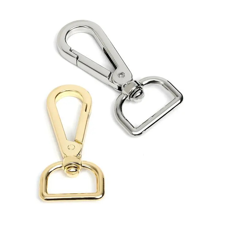 Bulk Selling D Ring Spring Snap Hook Circle Metal Snap Hook for Bag Parts Blouse Belt Zinc Alloy Accessories