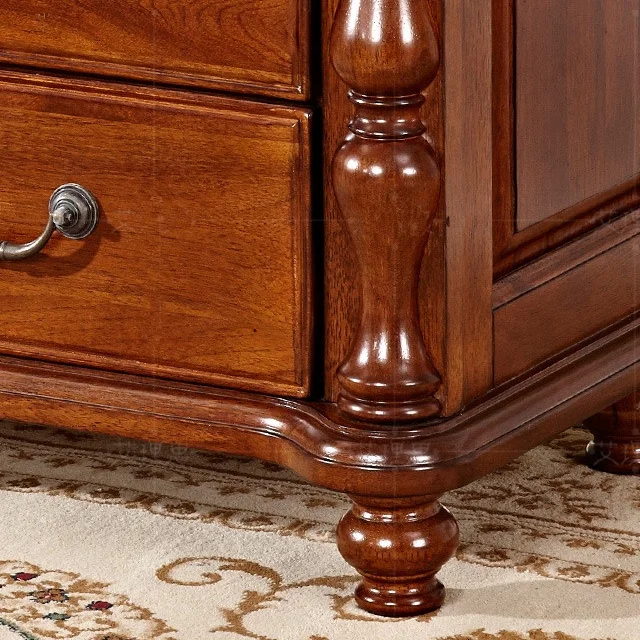 smart bedroom furniture/ luxury walnut bedside table brown