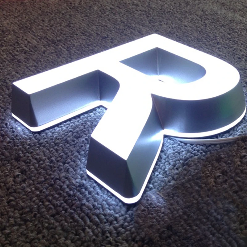 Factory price custom frontlit & backlit logo alphabet channel light led backlit letter sign for advertising