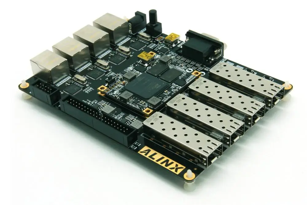 
XILINX Artix-7 FPGA Development Board A7 XC7A100T 4 Ethernet 4 SFP ALINX Brand (FPGA Development kit + WM8731 Audio Module) 