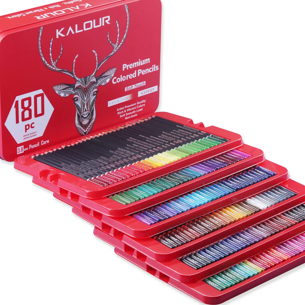 
Best Selling Artist Using Professional Color Pencil 180 Colored Pencil Set in Tin BoxArt Supplies for Drawing , 