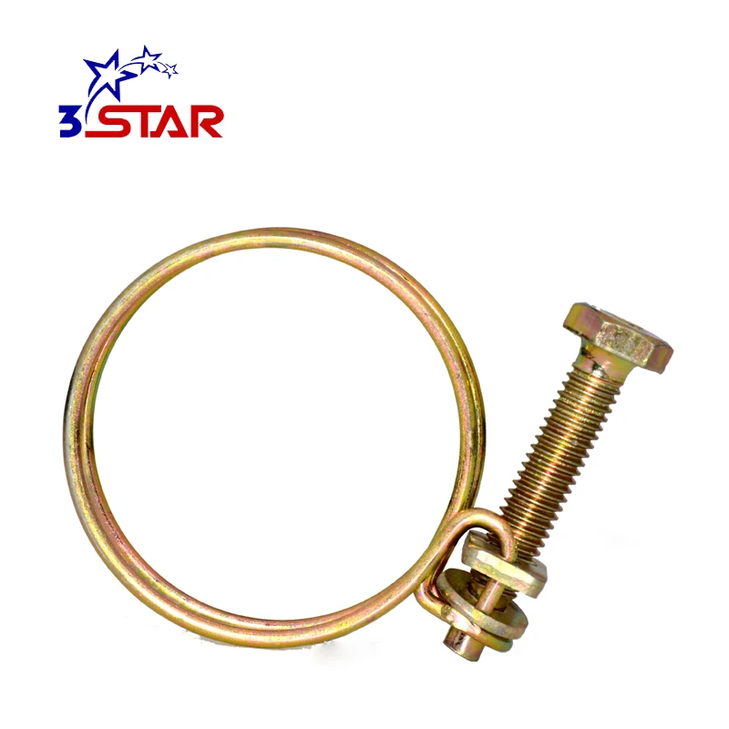W1 Galvanized iron taiwan heavy duty double wire hose clamp stainless steel